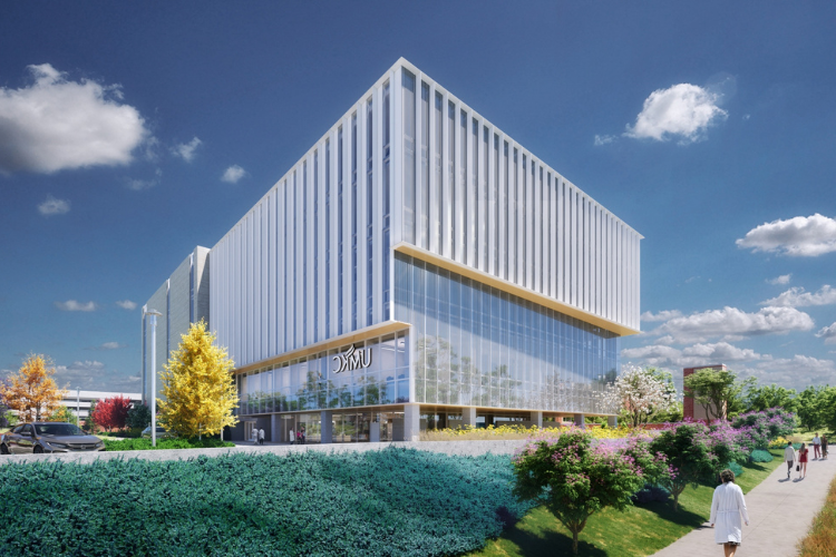 Image rendering of the Healthcare Delivery and Innovation Building