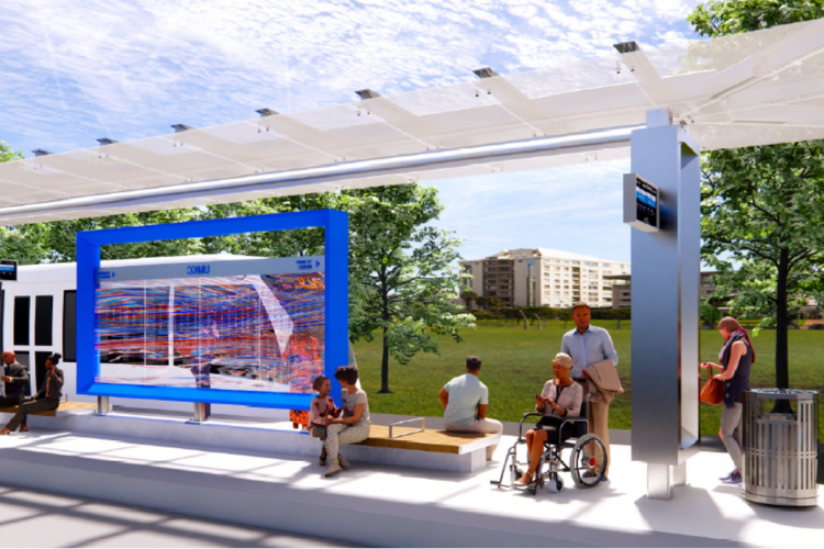 Image rendering of UMKC Streetcar stop.